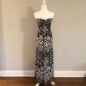 Veronica m Ikat print convertible maxi dress